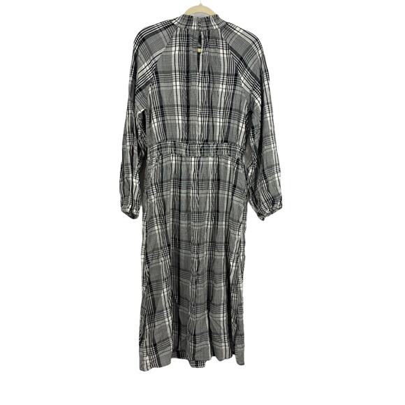 A New Day Smocked Black White Dress Women's Size Medium NWT - Picture 4 of 10